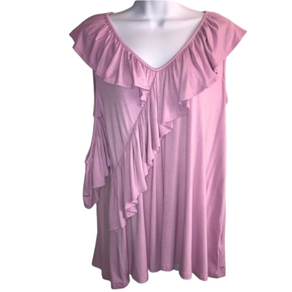 Chic Lilac Ruffle Blouse - Picture 6 of 14